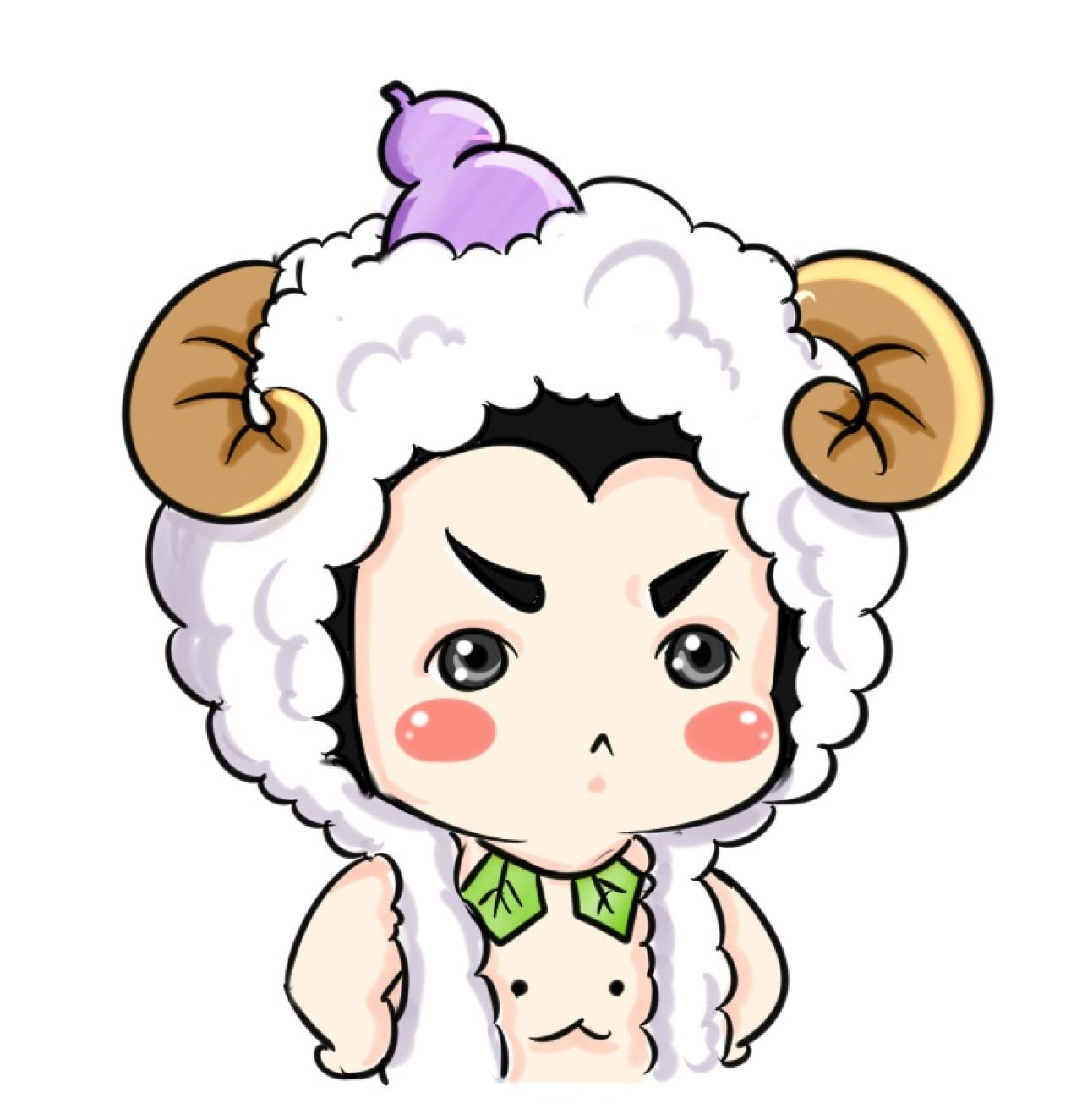 《葫芦兄弟》中的六娃绵羊外套Q版头像