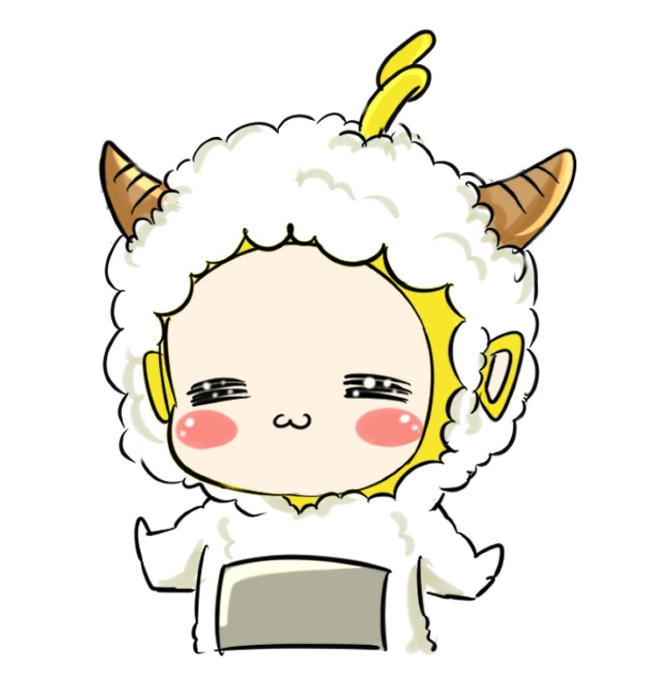 《天线宝宝》中的迪西Dipsy绵羊外套Q版头像