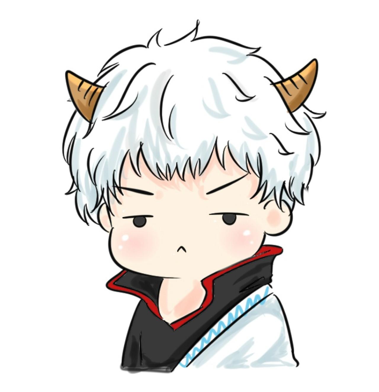 《银魂》中的坂田银时绵羊头饰Q版头像