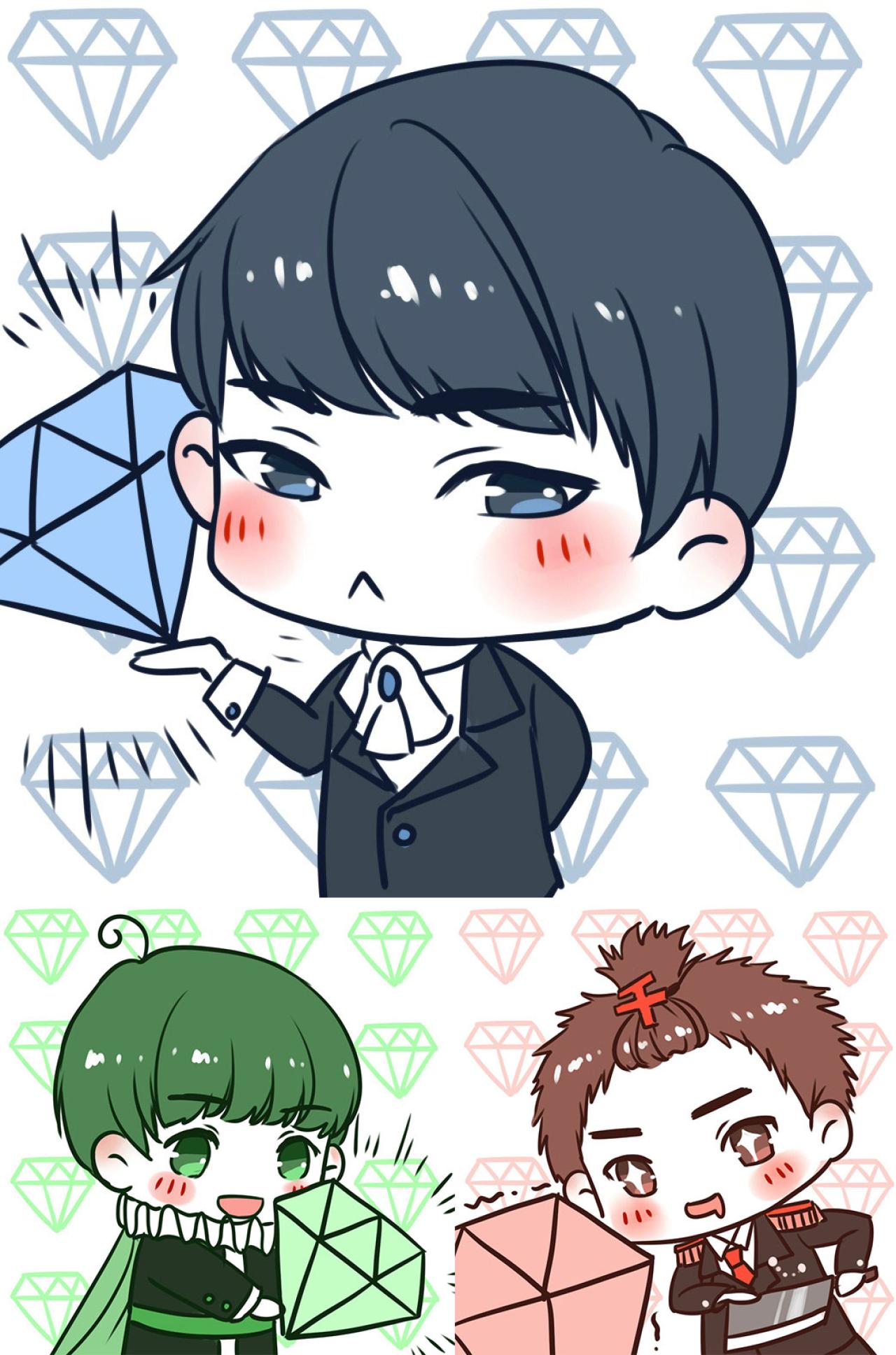 TFBOYS施华洛世奇钻石萌头像 预览图