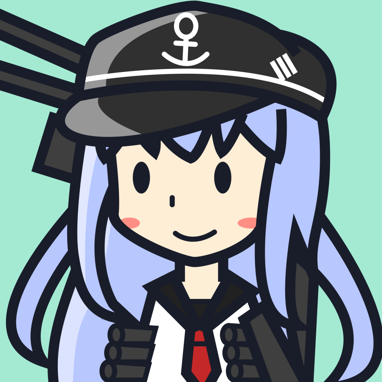 舰队Collection舰娘響（响）手绘头像