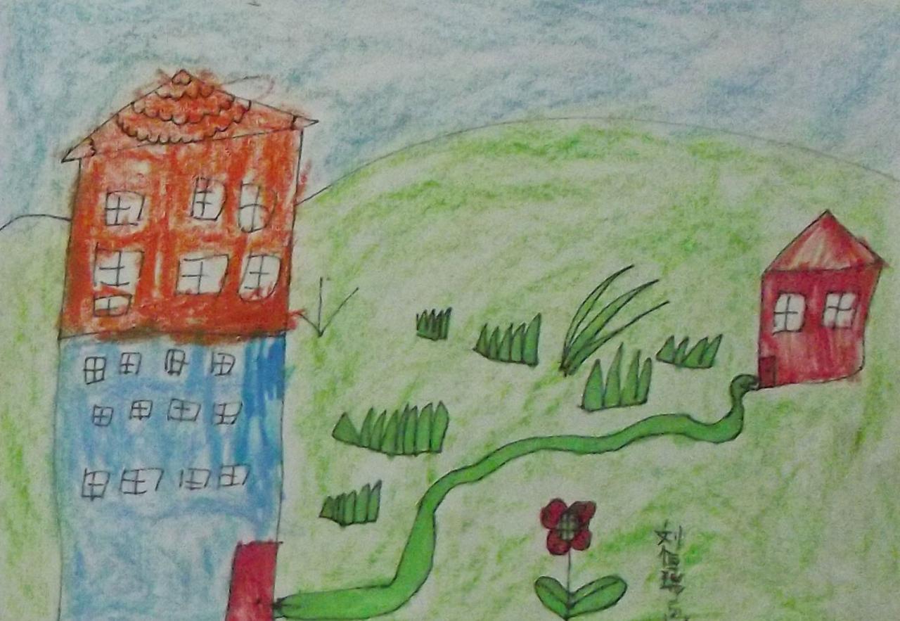 两座房子 刘恒瑞画