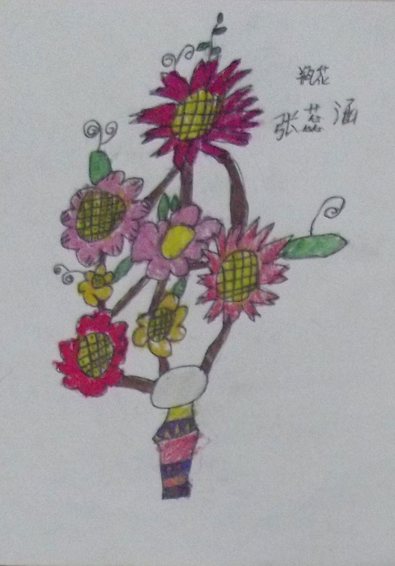 瓶花 张蕊涵画