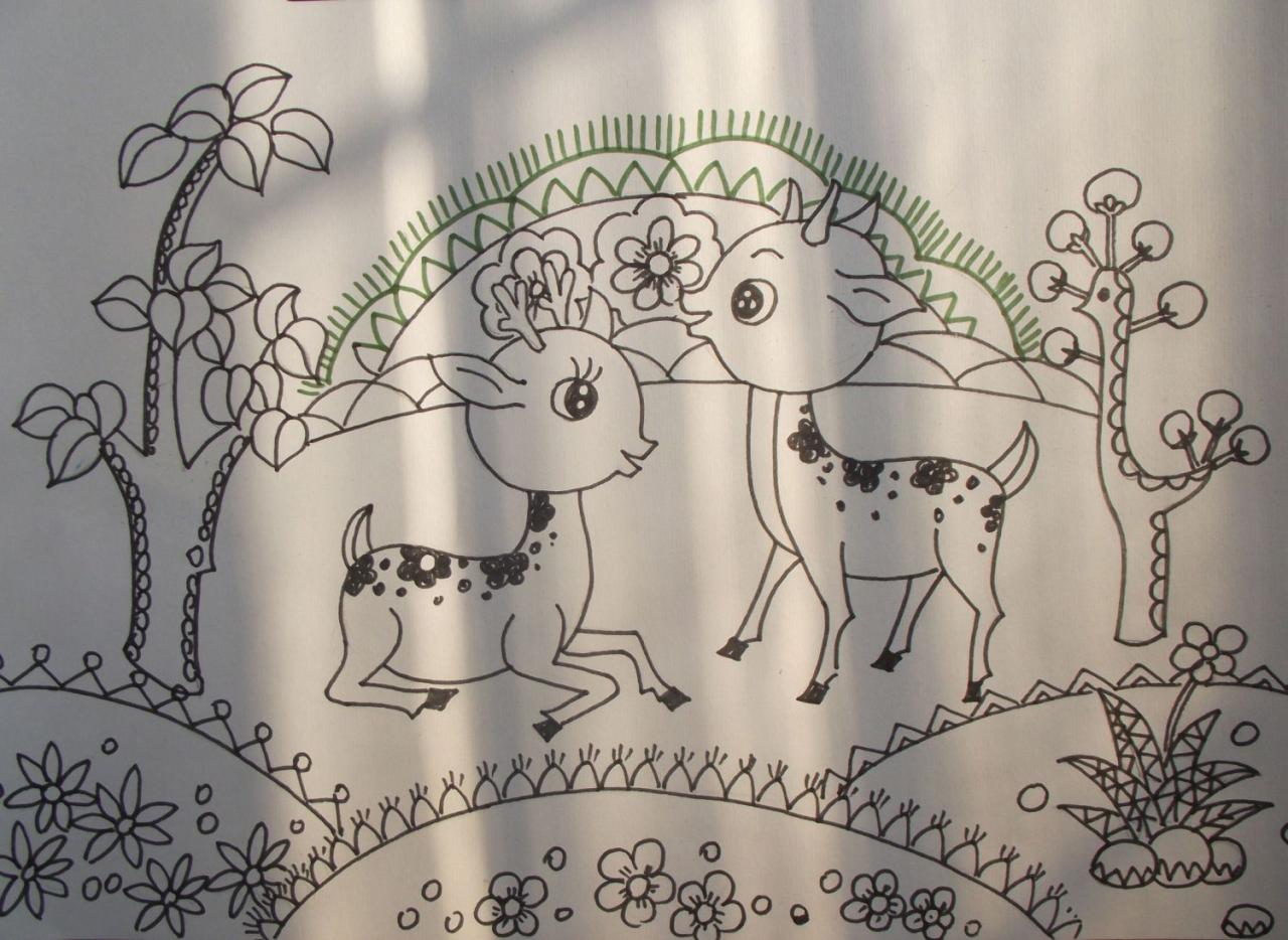 第四步，勾线稿