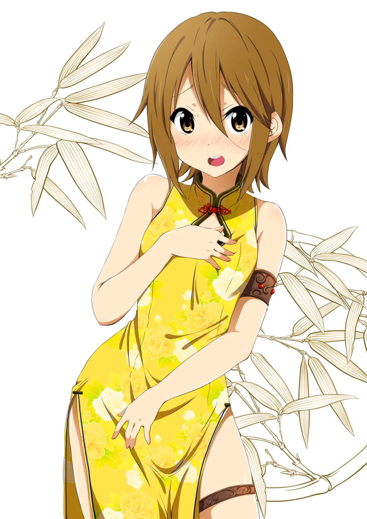 轻音少女平泽唯黄色旗袍装