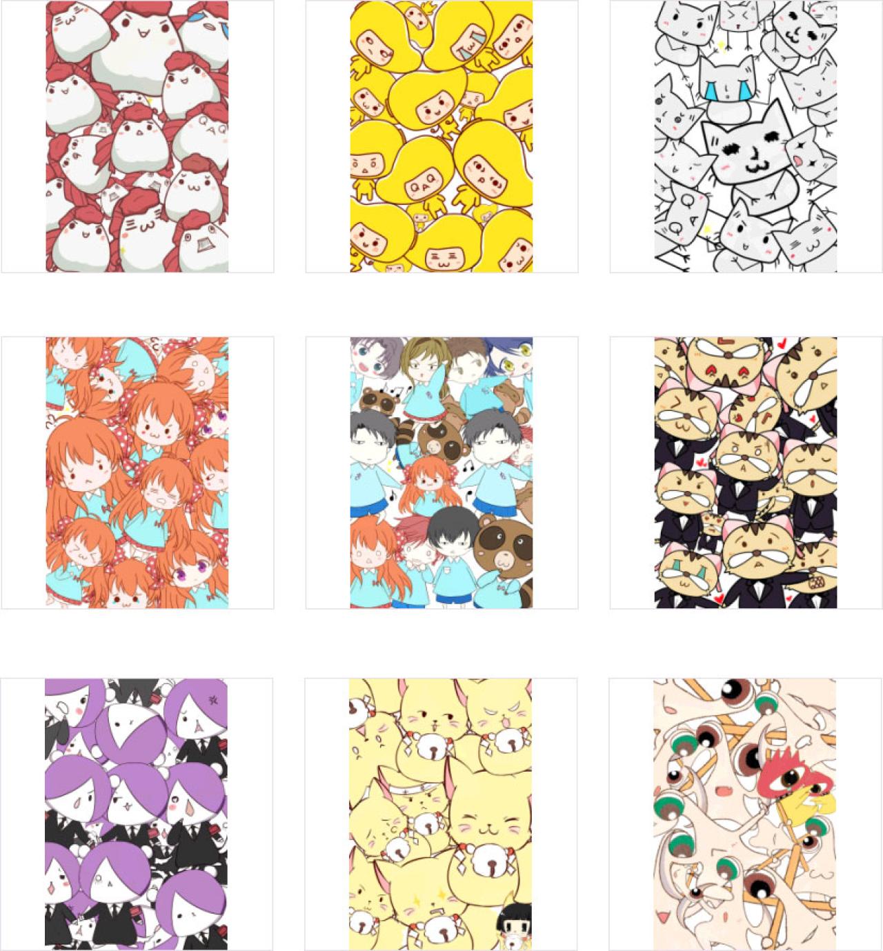 颜文字表情之精神污染手机壁纸 预览图