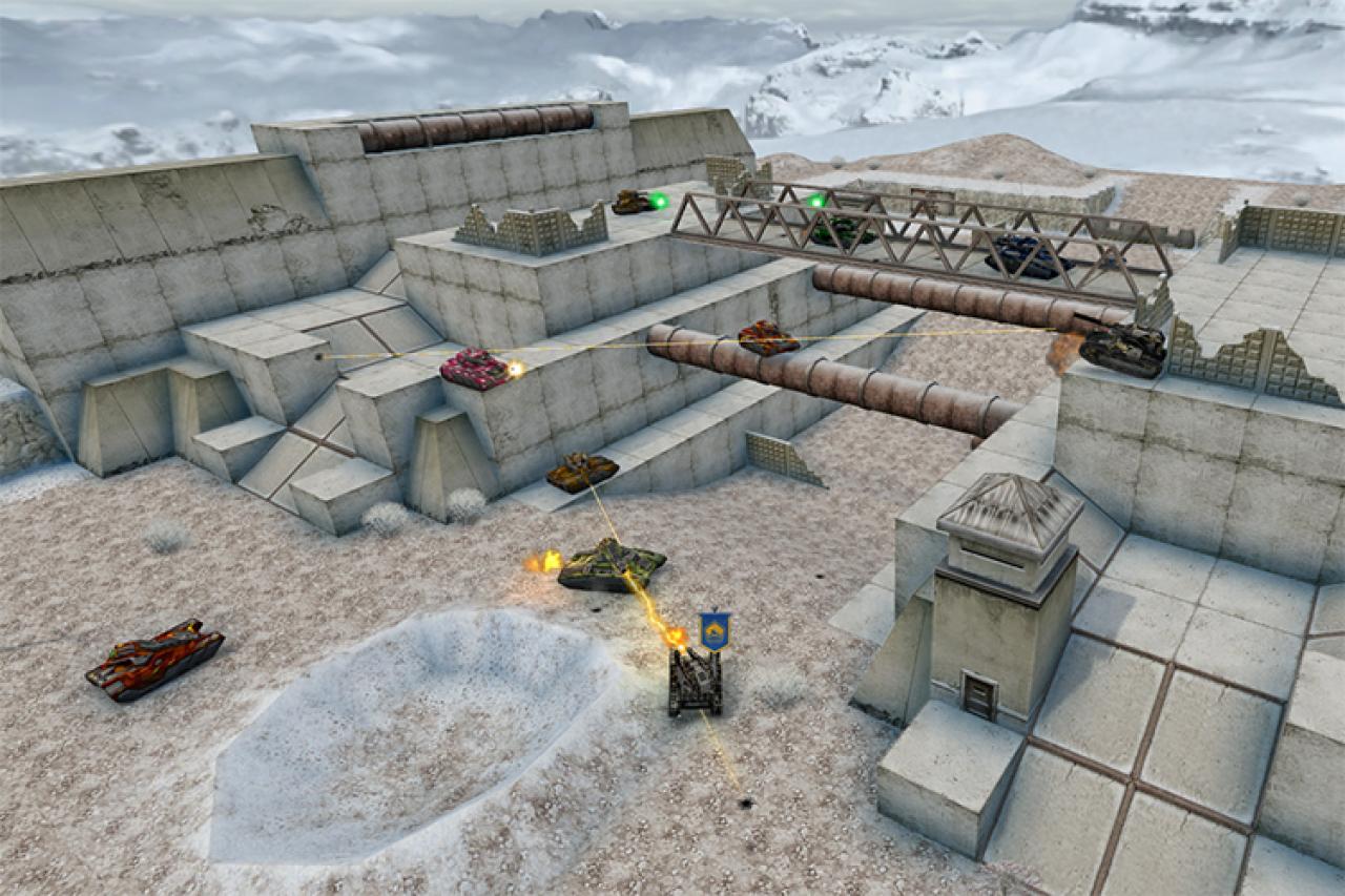 3D坦克《渡桥之战》冬景战场配图