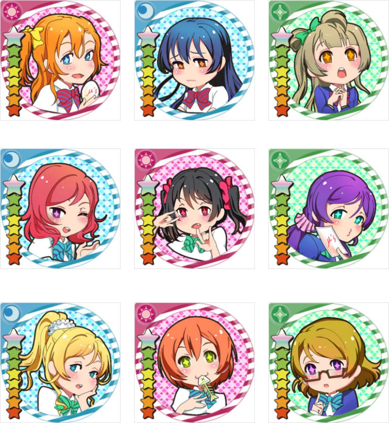 LoveLive!仿卡牌风格角色头像 预览图