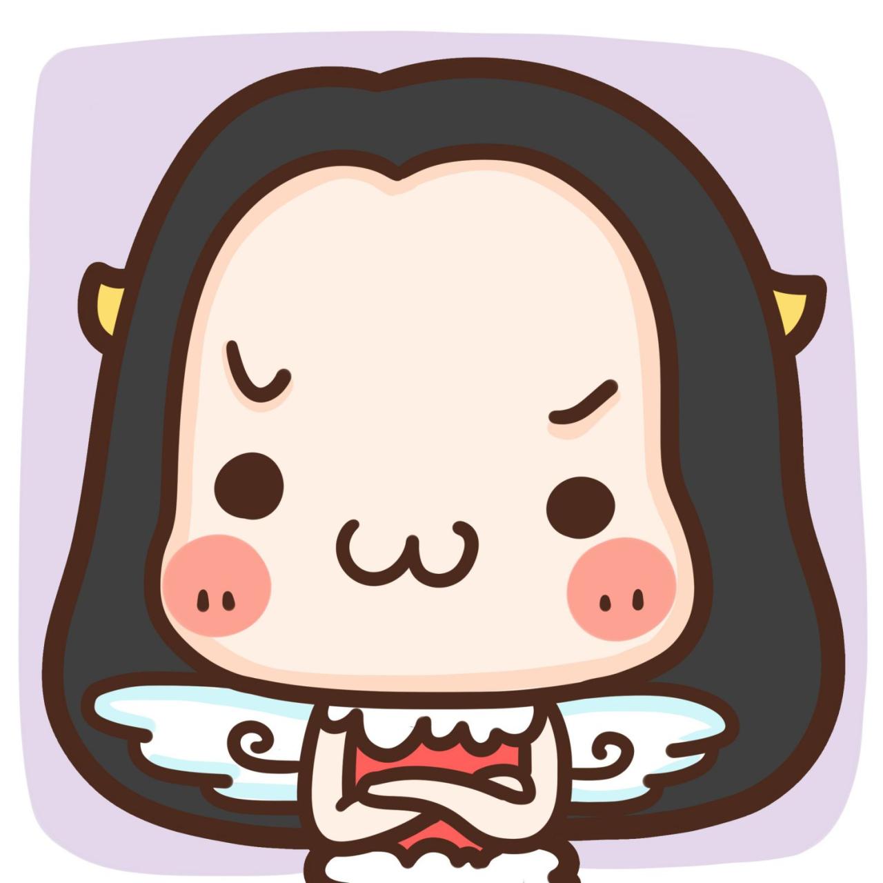 单身妹子头像：长着天使翅膀，感觉自己萌萌哒