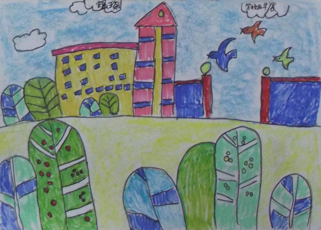 学校的早晨 安晨瑜画