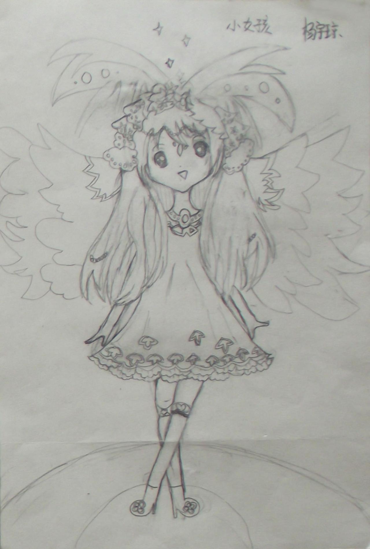 小女孩 杨宇琼画