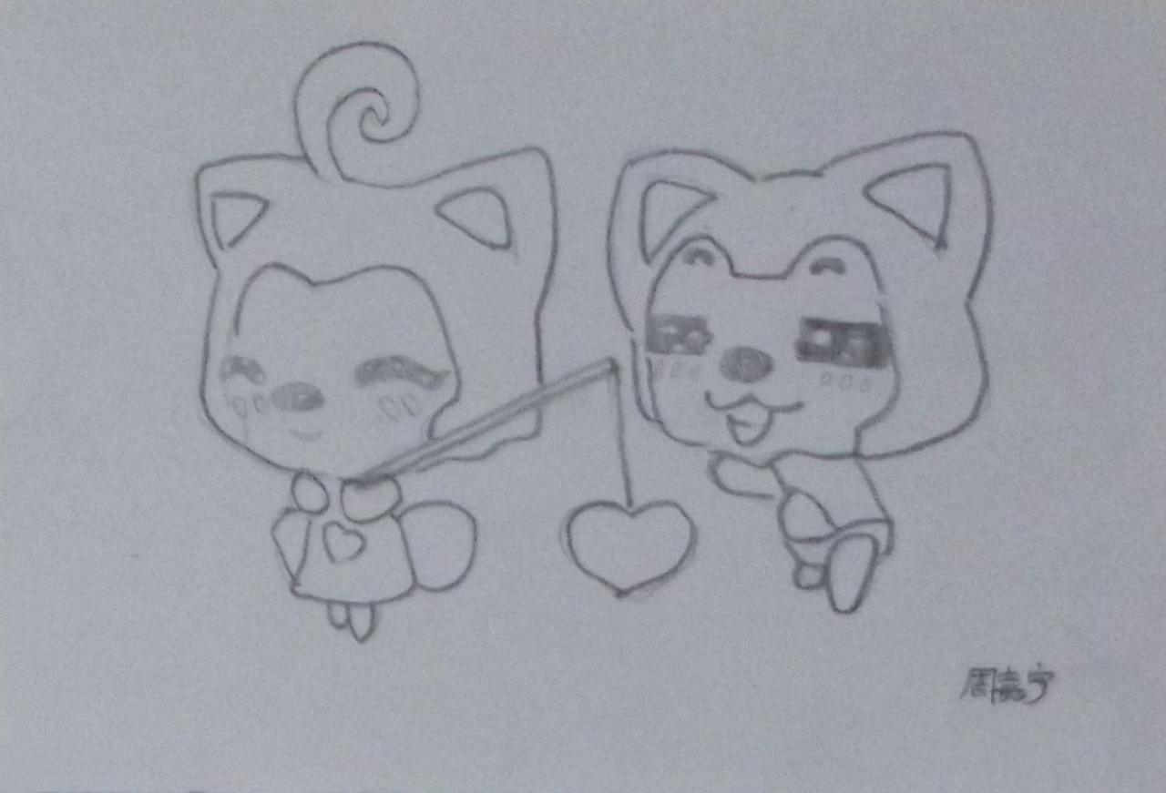 桃子和阿狸 周嘉宁画