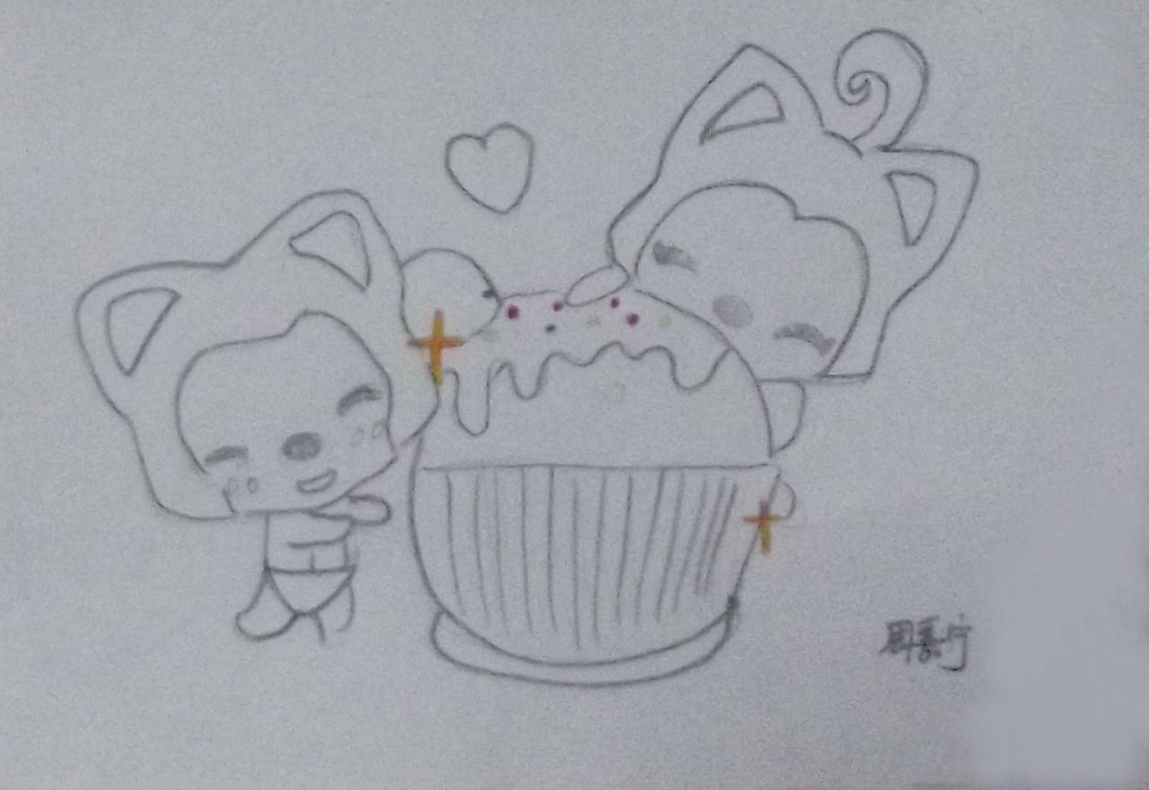 阿狸和桃子 周嘉宁画