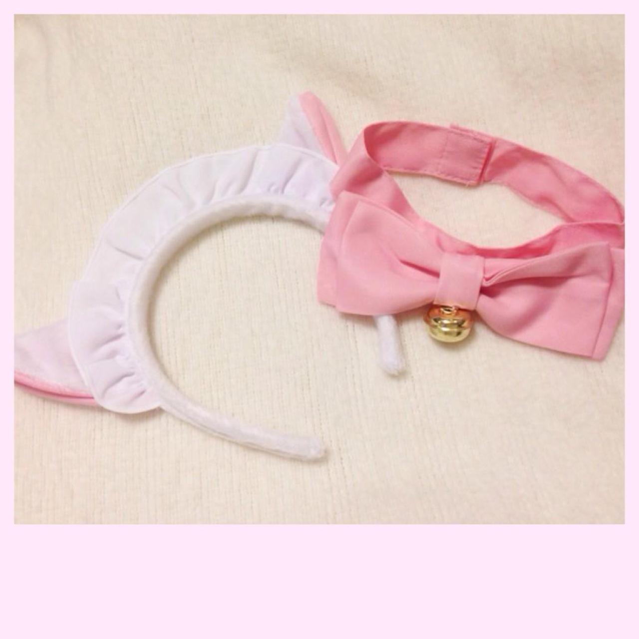 猫耳发箍头饰和铃铛蝴蝶结