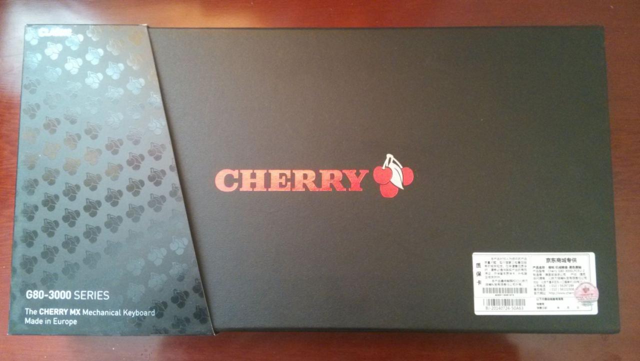 樱桃机械键盘G80-3000LPCEU-2黑色外包装盒