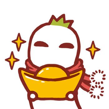 罗罗布捧着金元宝头像