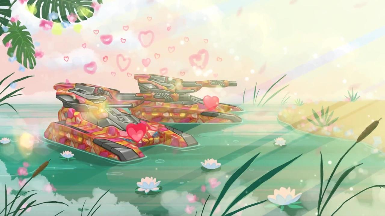 3D坦克镭射独裁情人节主题壁纸