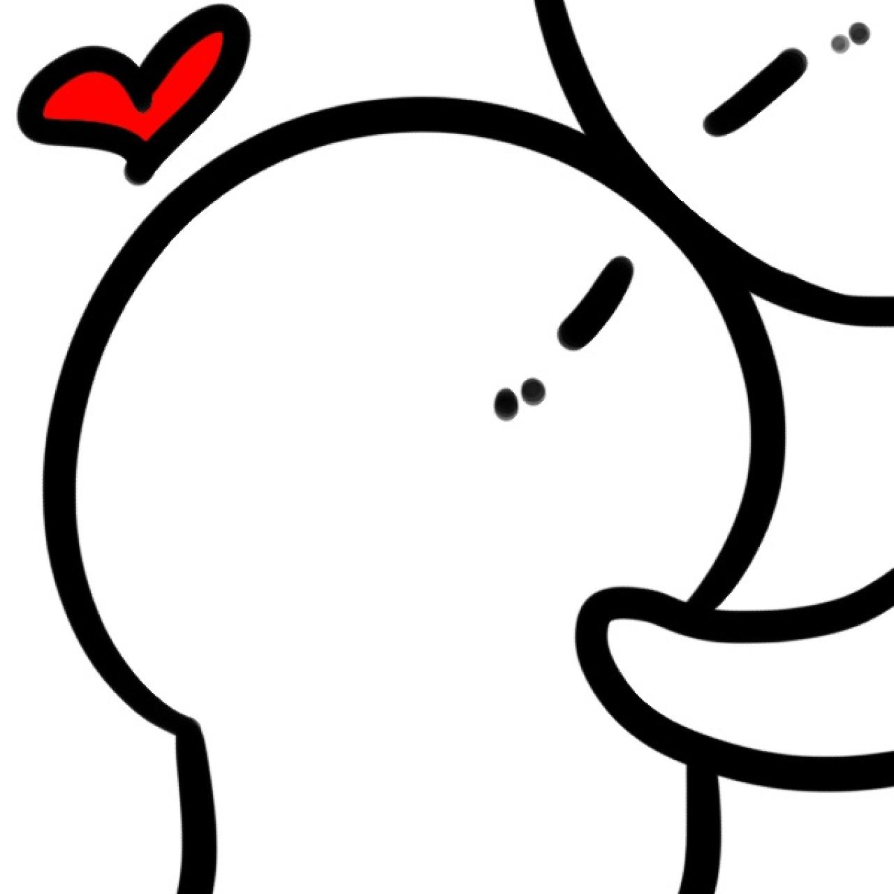 亲吻在一起的摸鱼兽头像