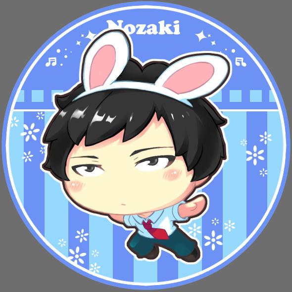 月刊少女野崎同学戴着兔耳朵卖萌的野崎梅太郎徽章头像