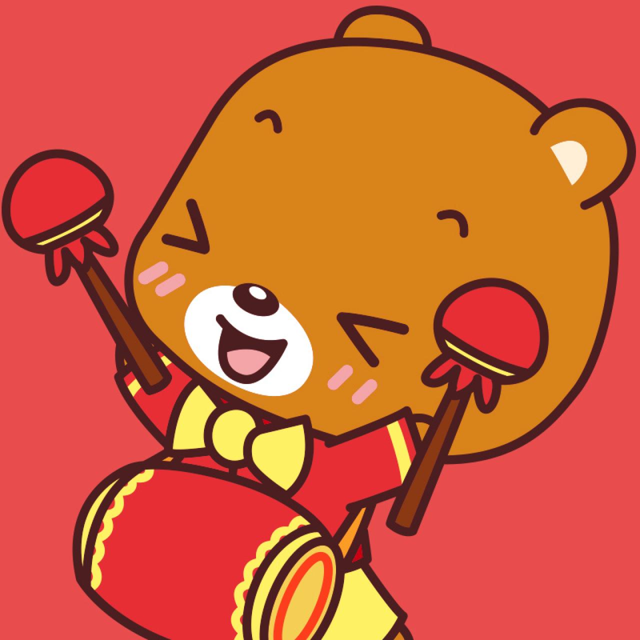 大熊打着腰鼓的头像