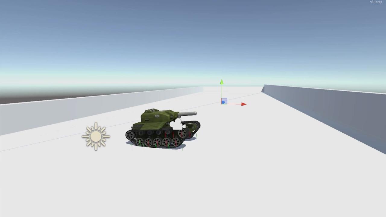 Unity版本3D坦克中的测试坦克 来自视频截图