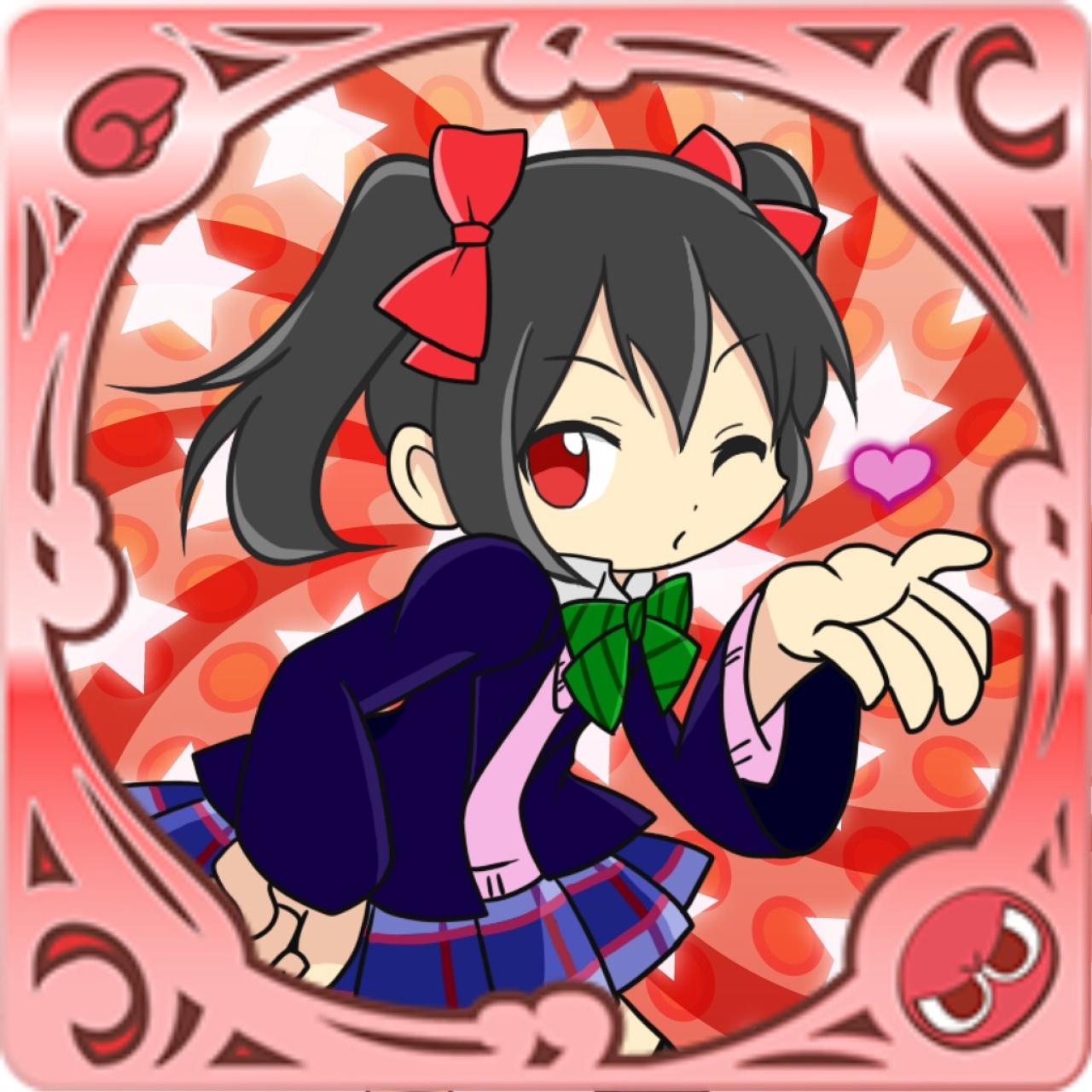 眨眼卖萌，LoveLive!矢泽妮可头像