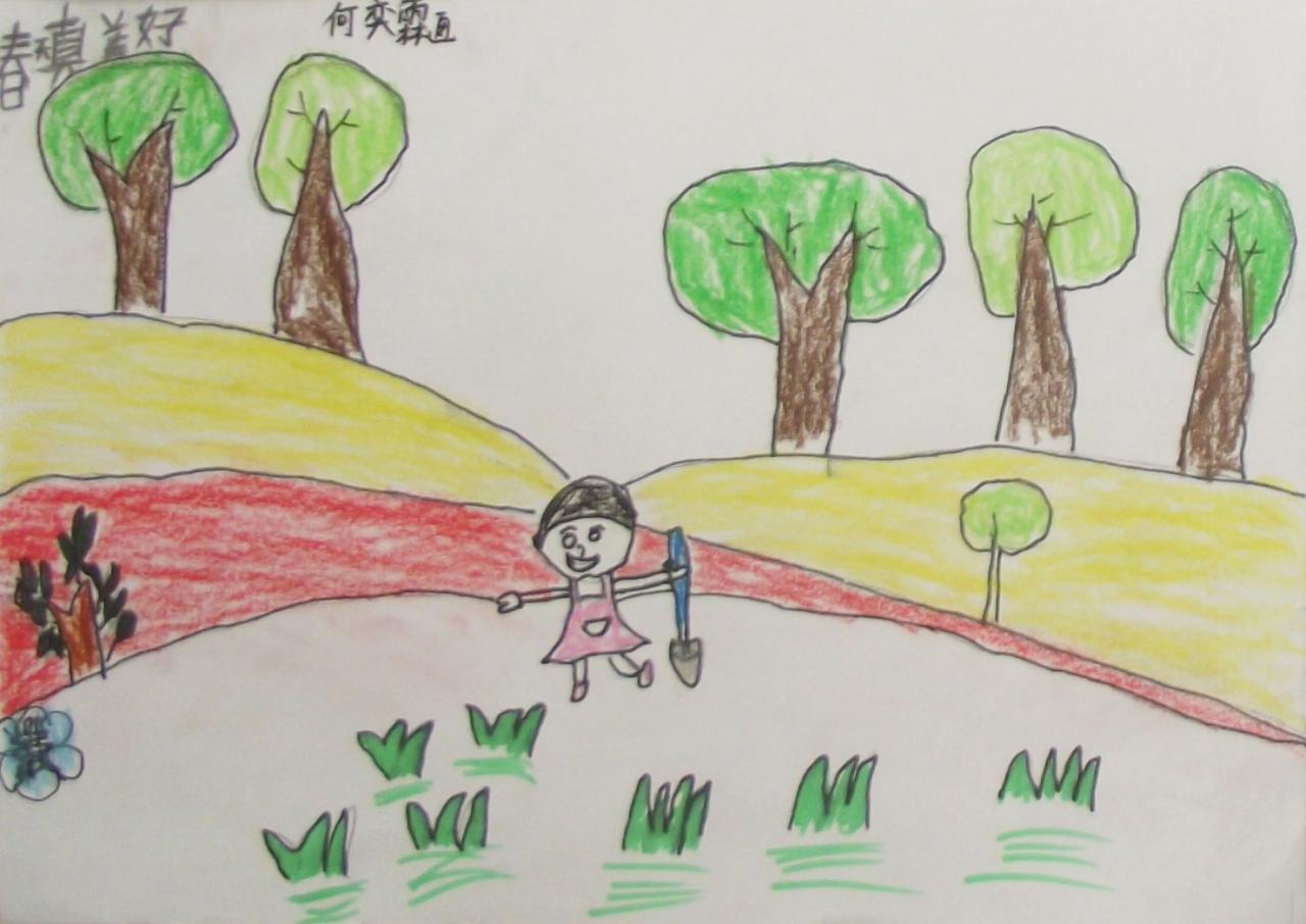春天真美好 何奕霖画