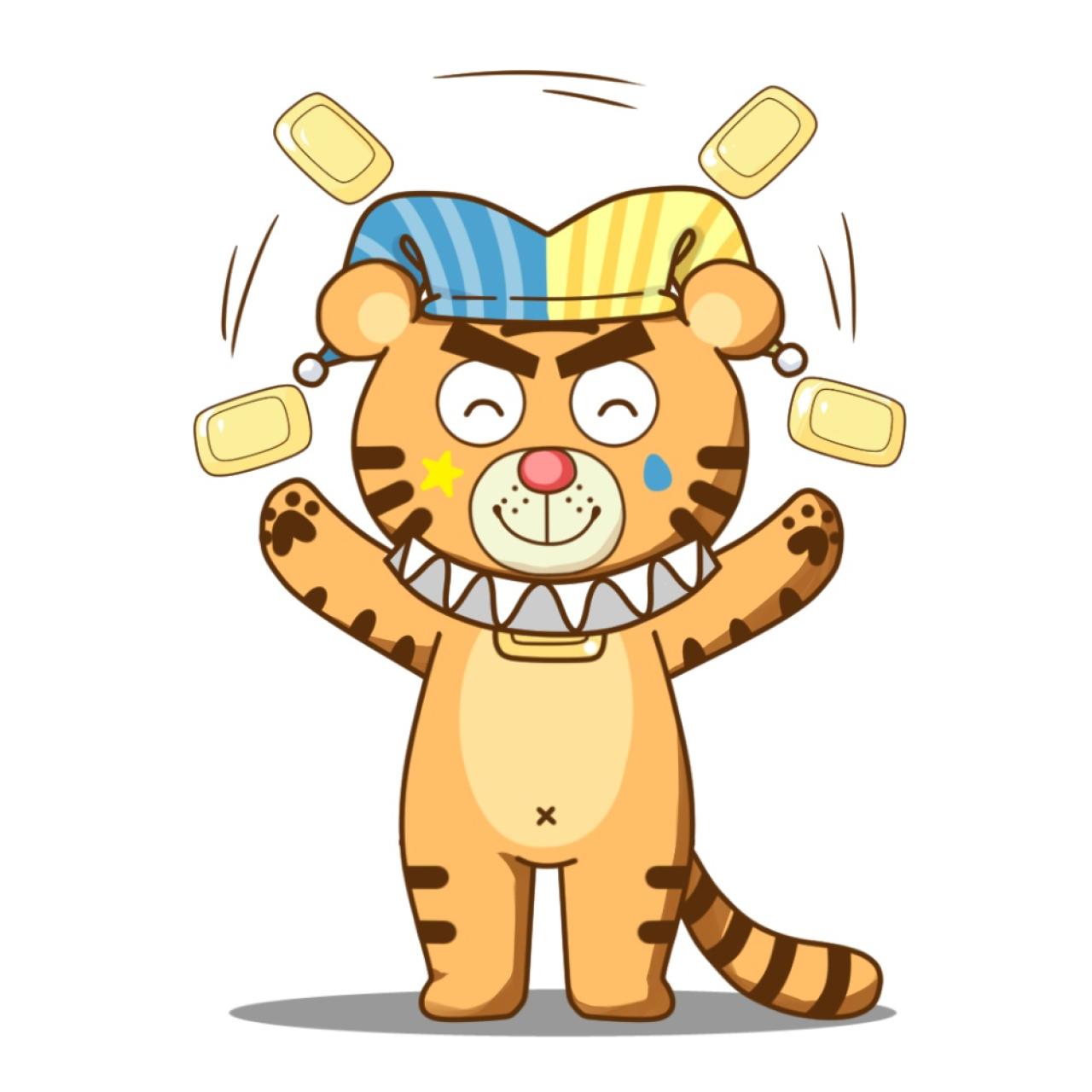 杂耍肥皂的小老虎头像