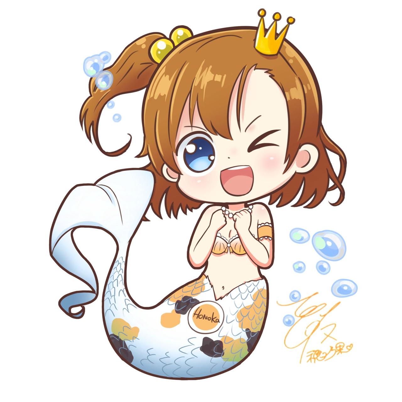 LoveLive!美人鱼锦鲤眨眼卖萌高坂穗乃果头像