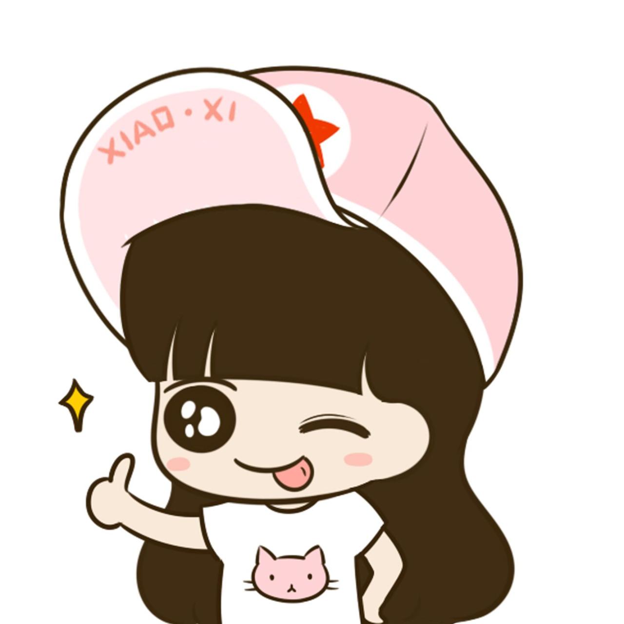 情侣头像女用：竖起大拇指吐舌眨眼卖萌的小希头像