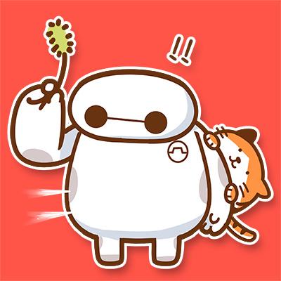 猫咪抓了大白，大白漏气了卖萌表情