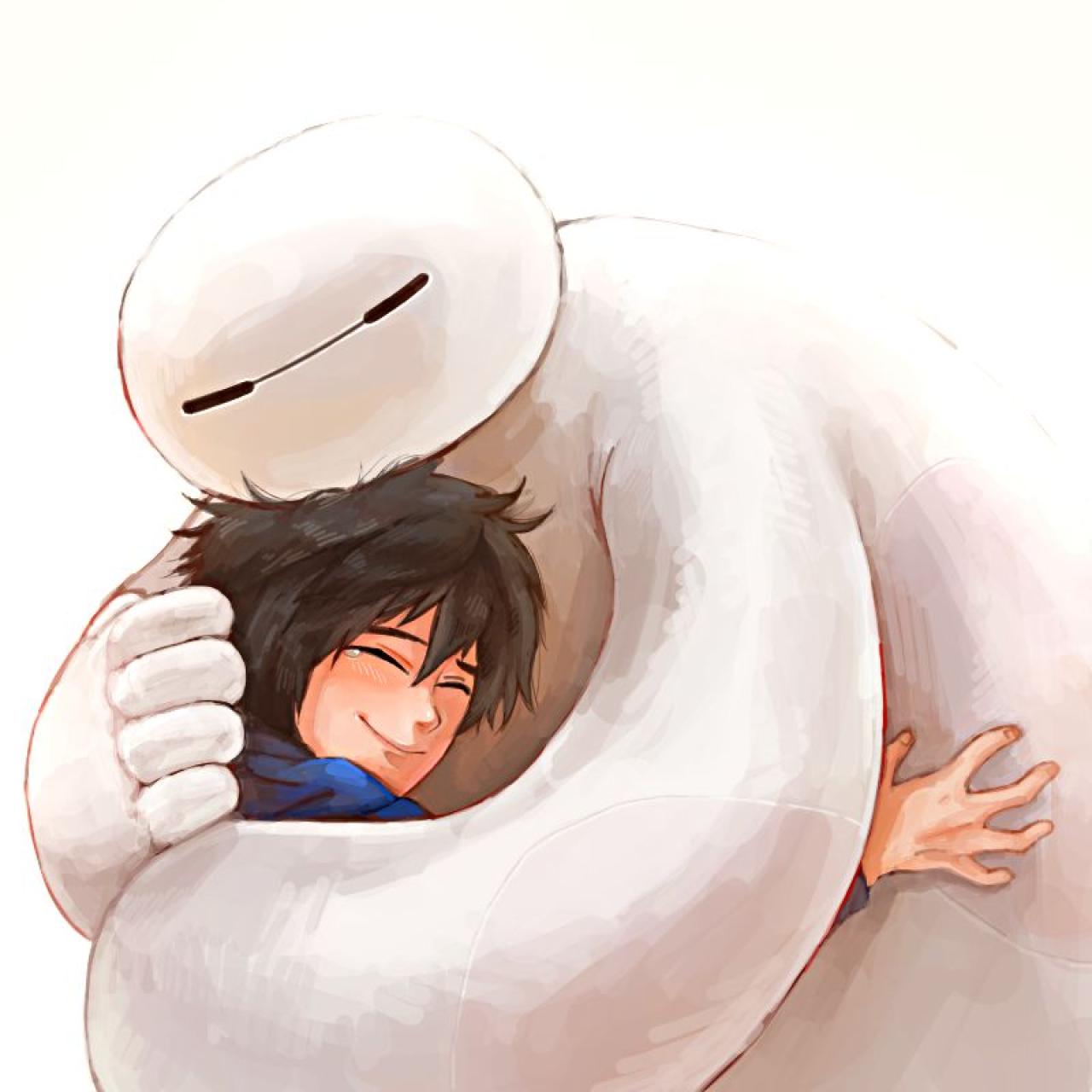 小宏和大白的拥抱图