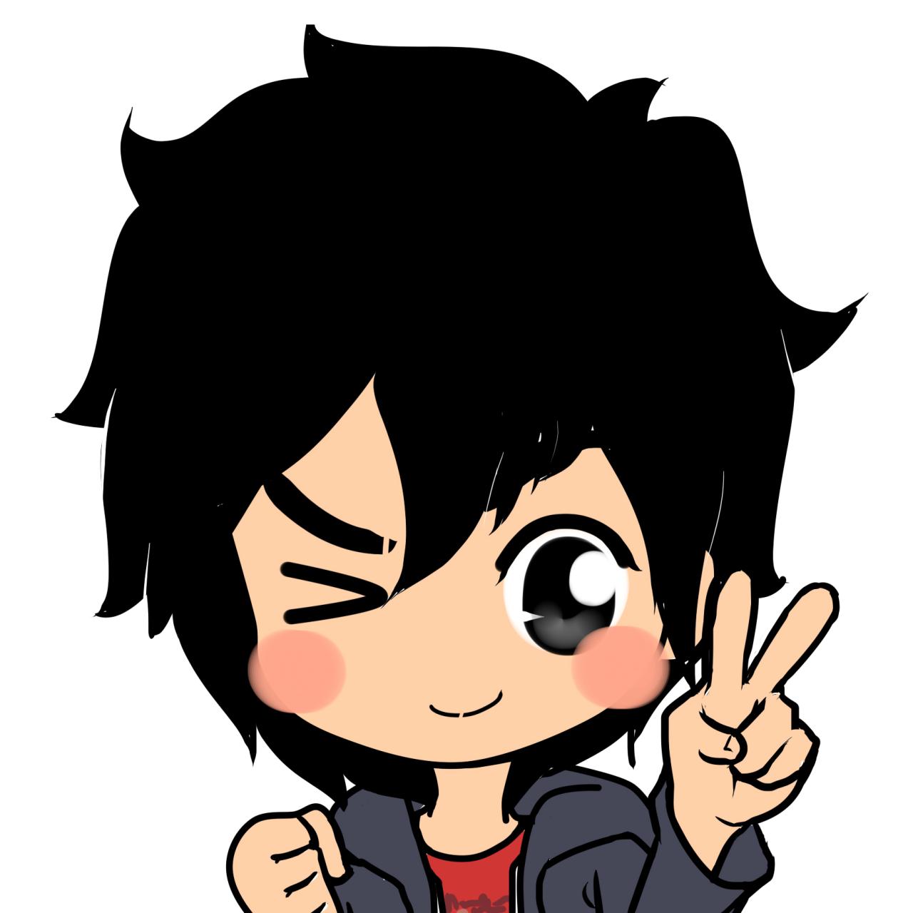 作剪刀手眨眼卖萌的小宏头像