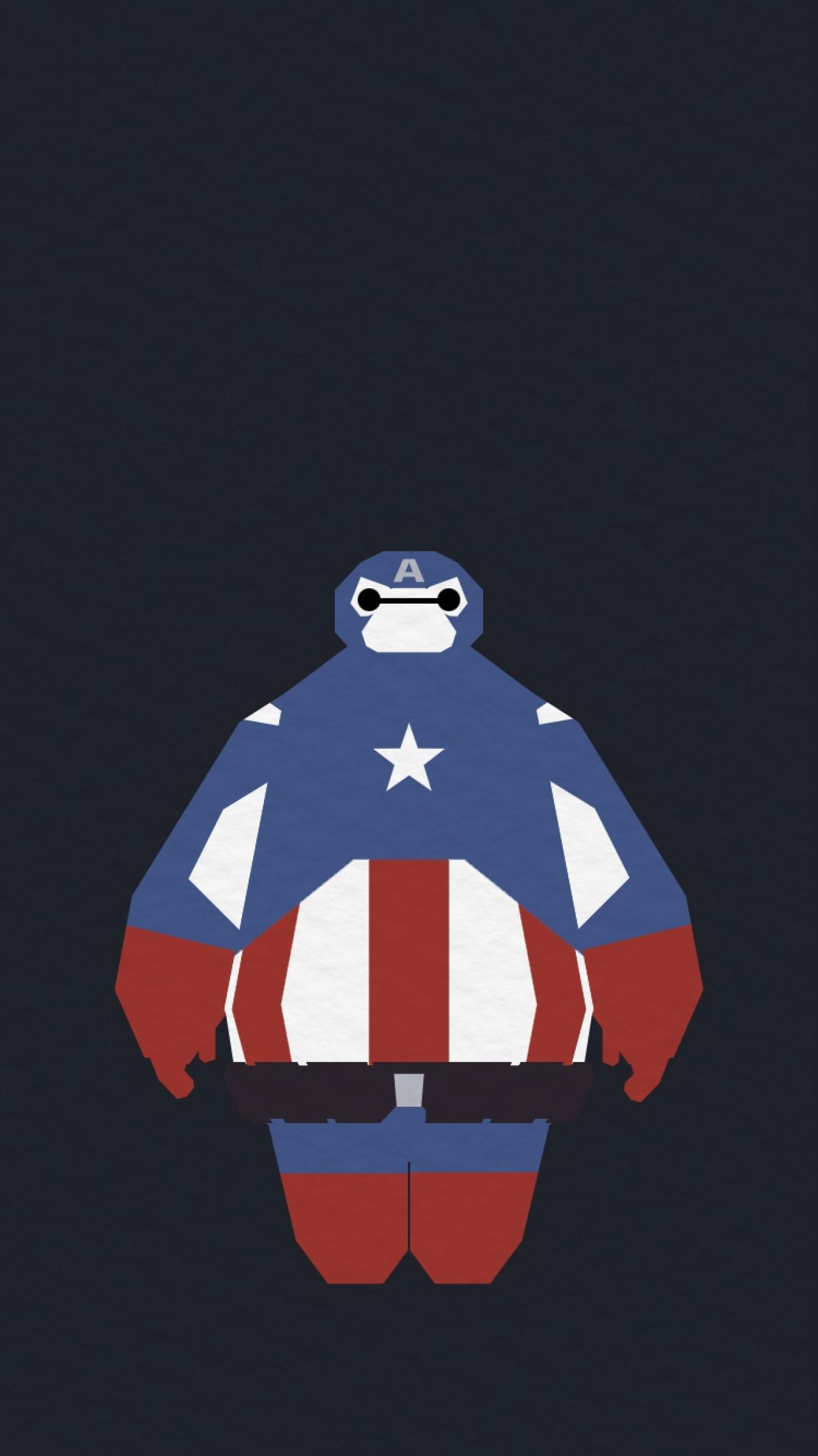 美国队长版大白手机壁纸