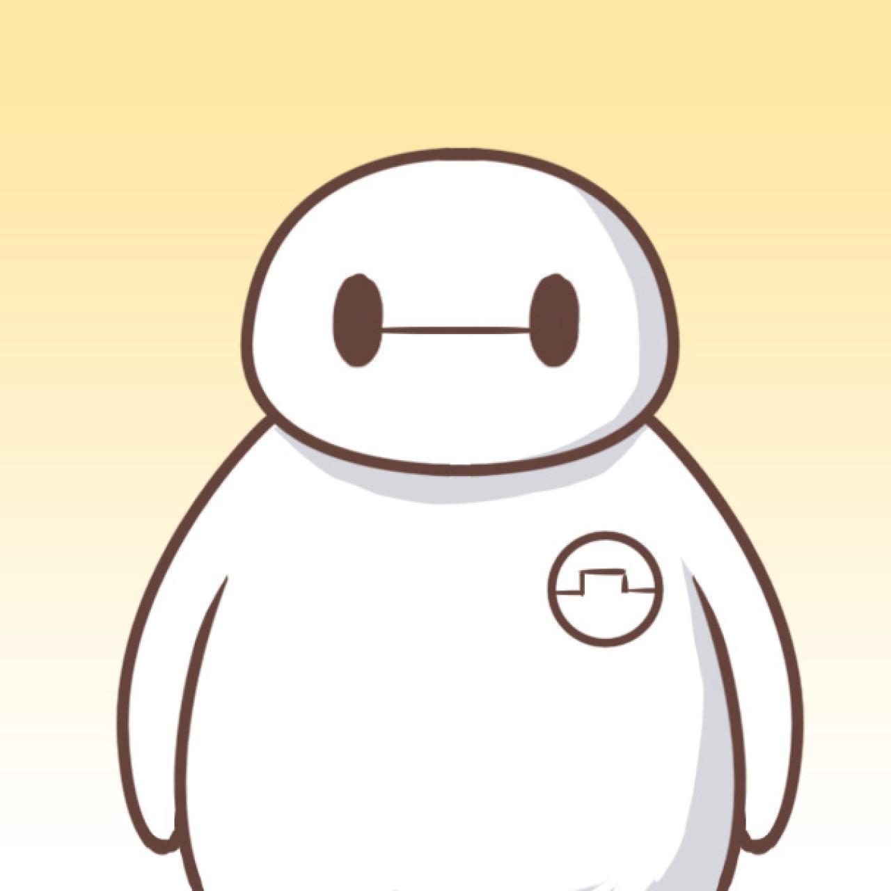 平静表情的大白头像