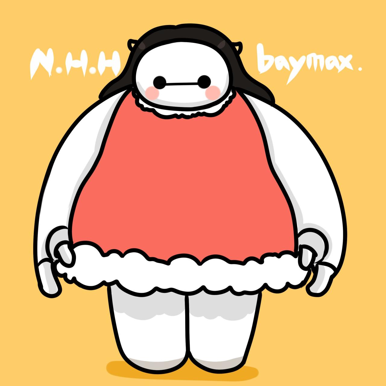 情侣头像女用：牛轰轰版大白头像