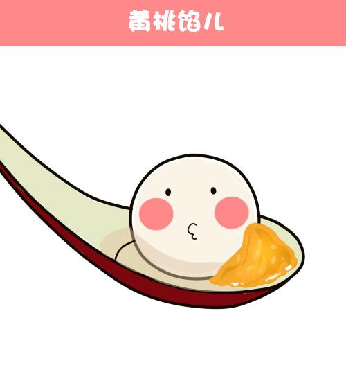 元宵节嘟嘴卖萌的黄桃馅儿汤圆头像