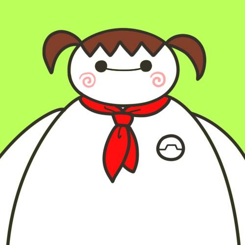 系着红领巾的学生大白头像