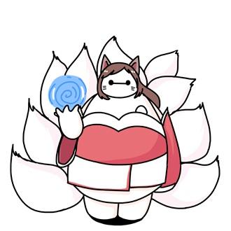 九尾妖狐阿狸版大白头像