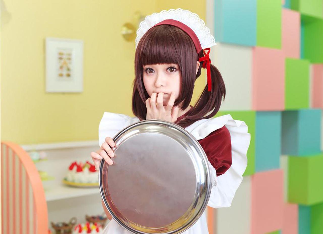 とめと捂嘴的呆萌神情