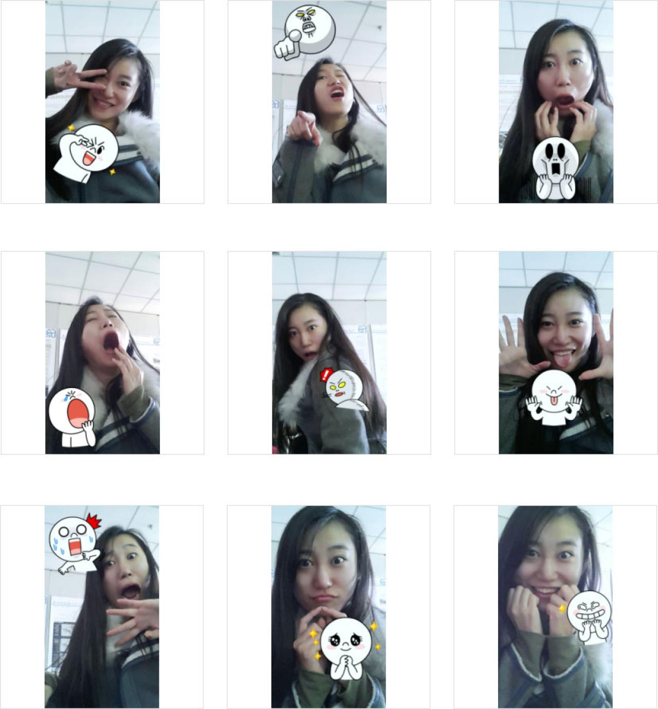 萌妹子模仿馒头人卖萌表情 预览图