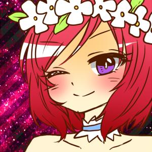 眨眼卖萌的穿着蓝色打歌服的Love Live!西木野真姬头像