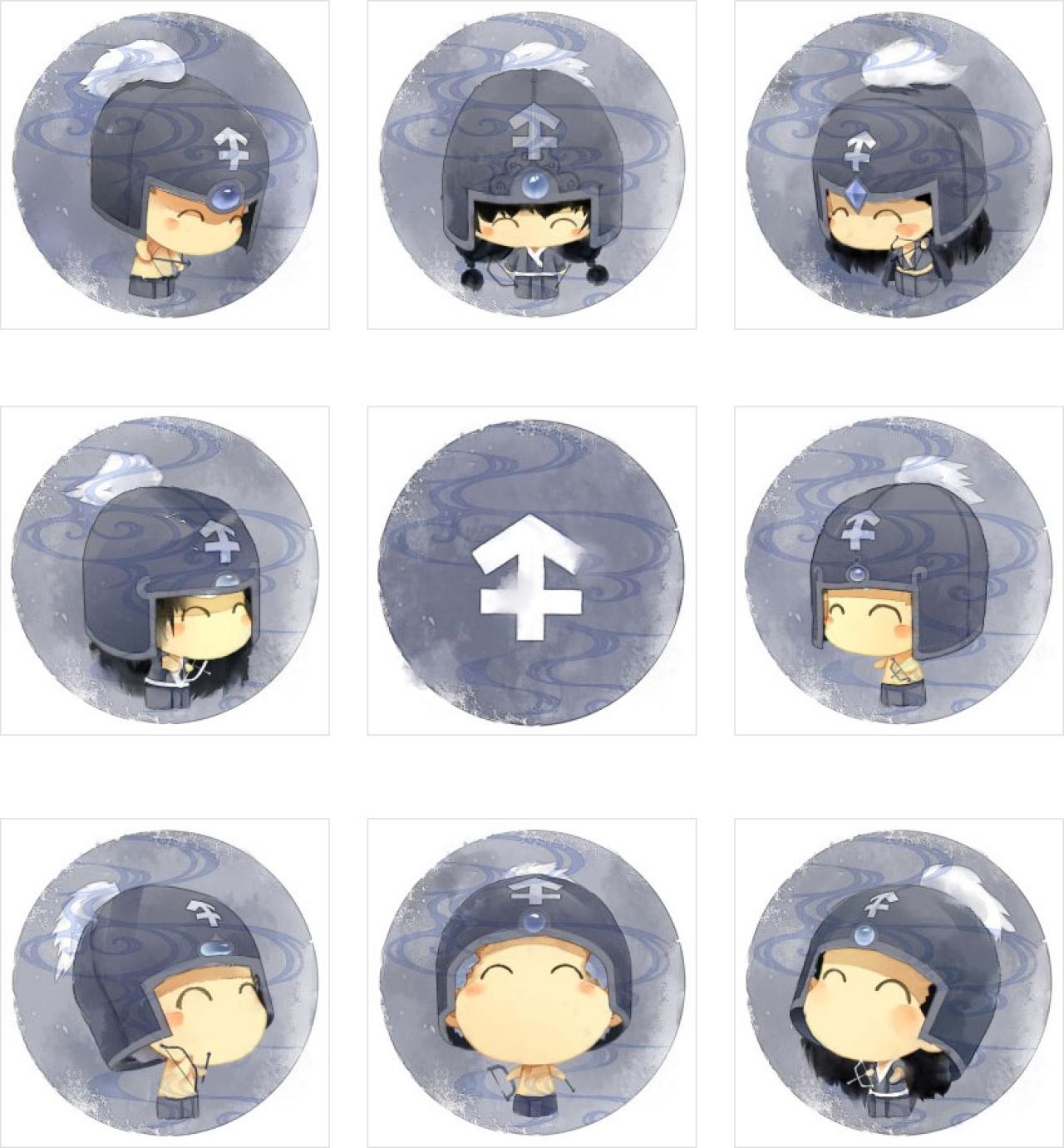 梁阿渣射手座大头圆头像 预览图