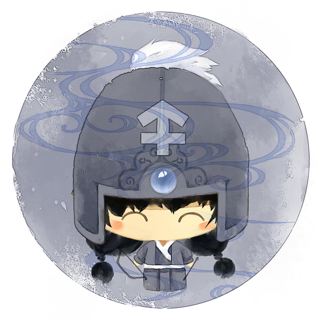 脸朝前方射手座女生圆头像