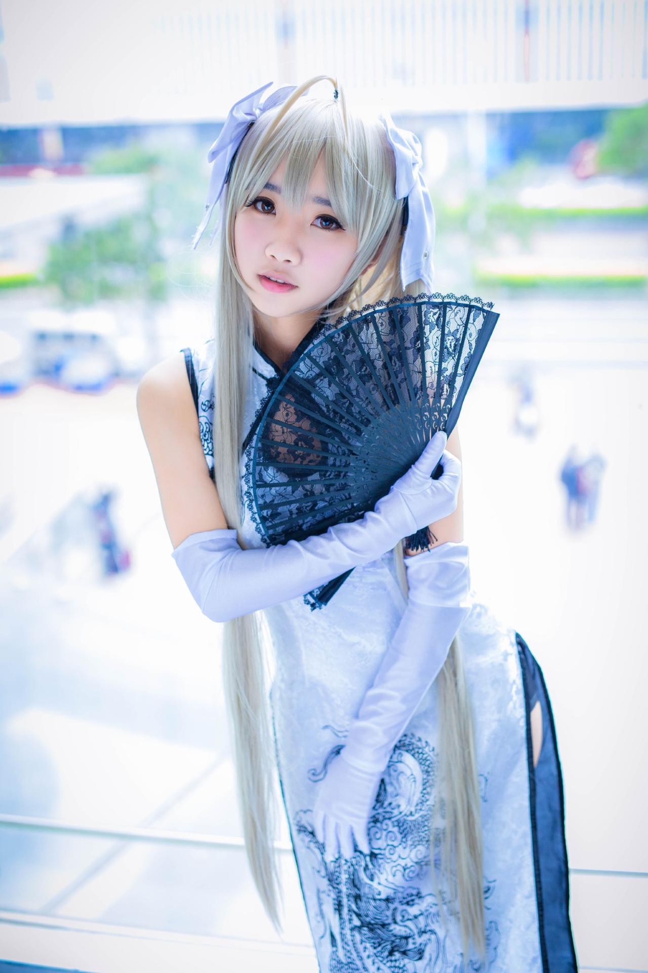 Chanlyco鬼畜瑶扮春日野穹撑扇 站姿 立幅