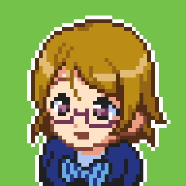 像素风格的戴着眼镜的LoveLive!小泉花阳头像