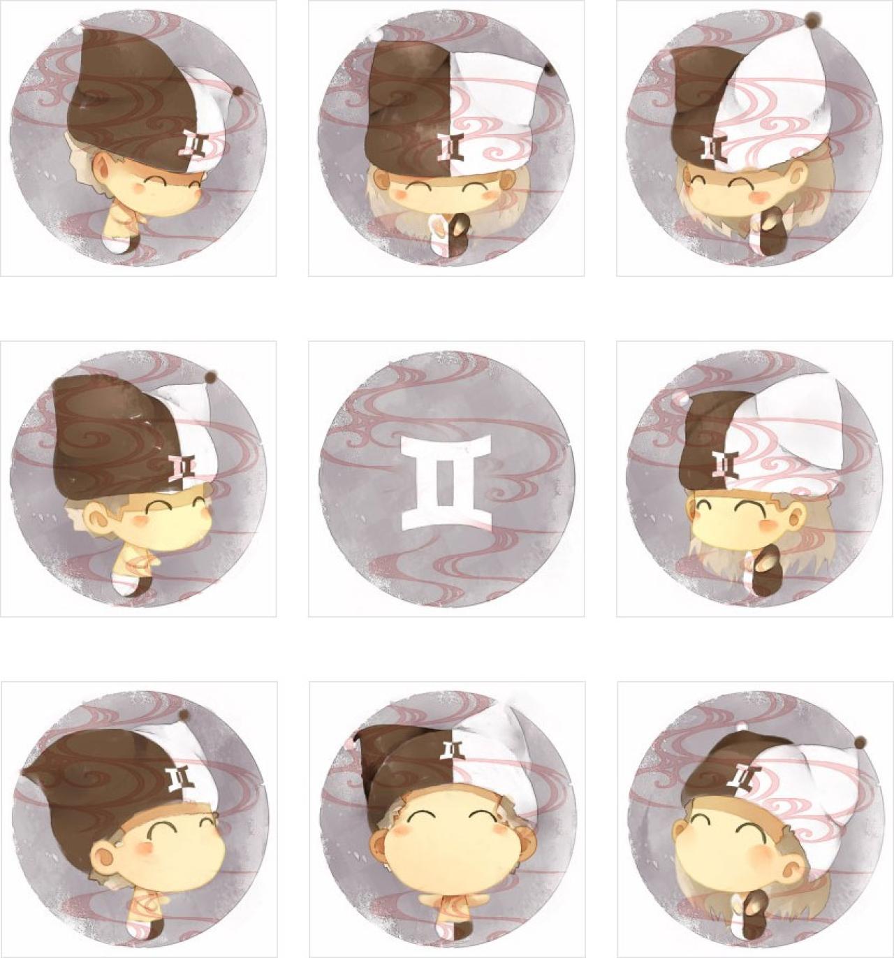 梁阿渣双子座星座情侣头像 预览图