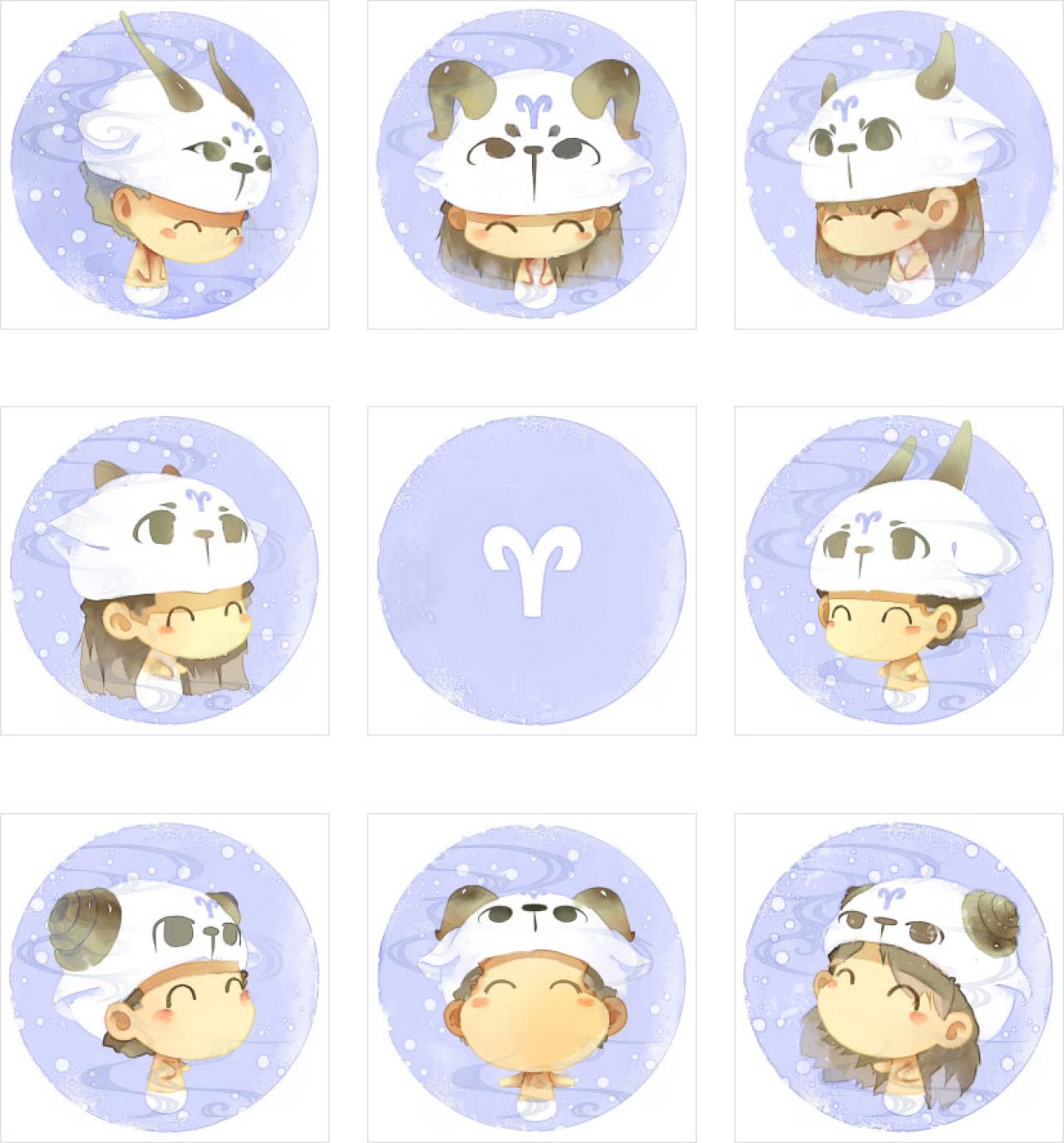 梁阿渣白羊座星座情侣头像 头像