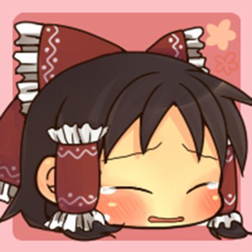 眼角挂着眼泪，哭了的东方Project博丽灵梦头像