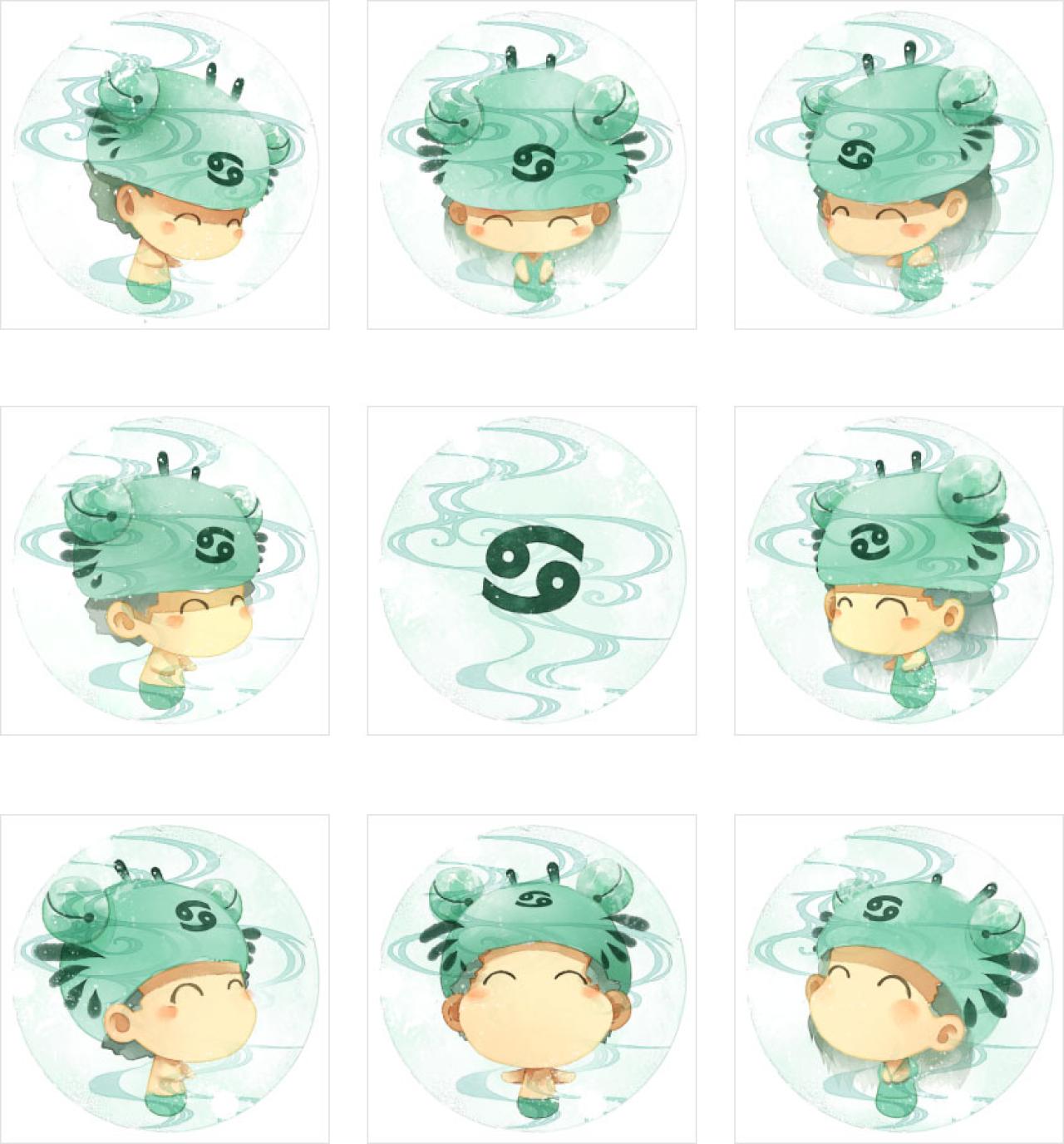 梁阿渣巨蟹座星座情侣头像 预览图